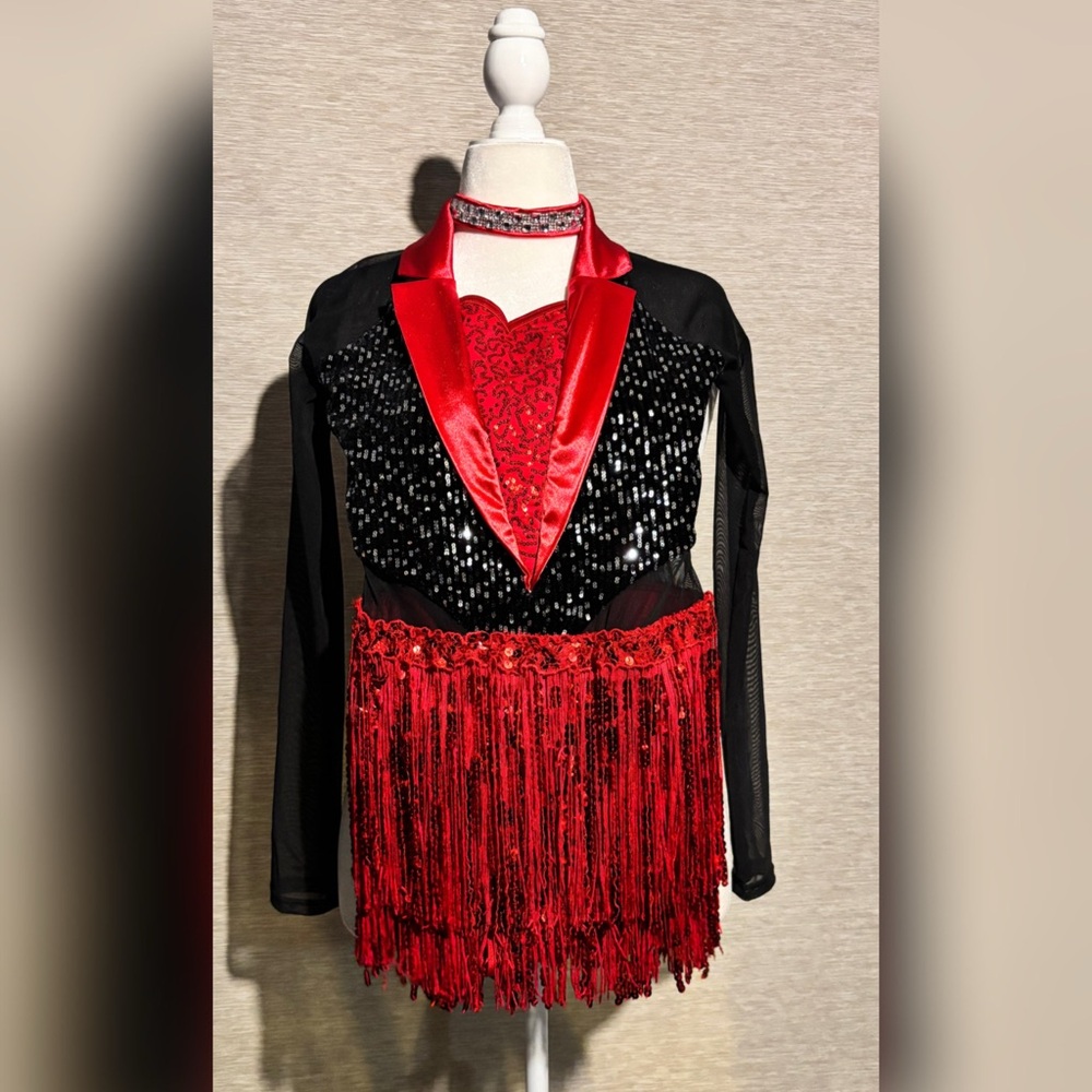 Weissman Showtime Ringmaster Red and Black Sequin Costume Style code: WN 14764
